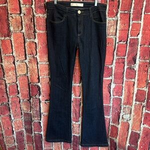 LANCA PERFUME Denim Gold Washed Jeans Flare size 40 US size 10